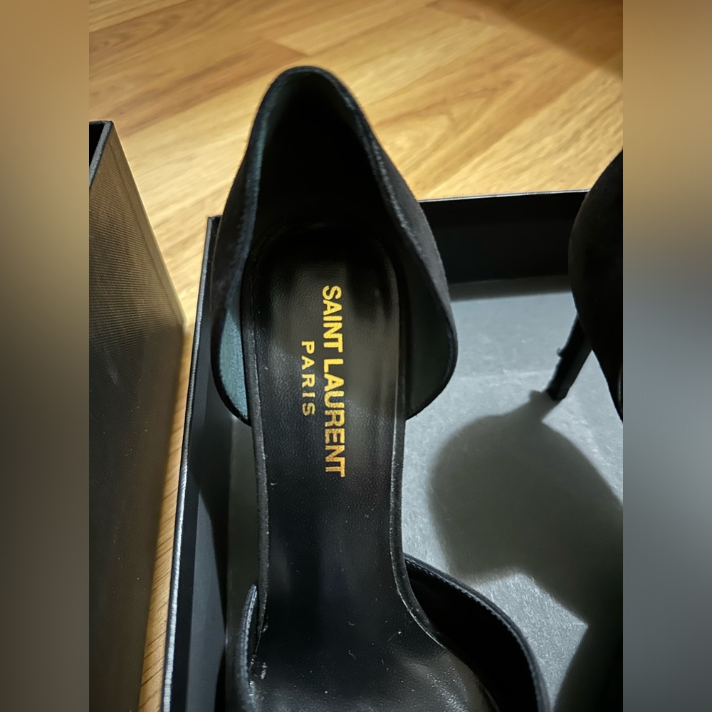 Yves Saint Laurent YSL black suede D'orsay heels size 36 - Picture 4 of 12